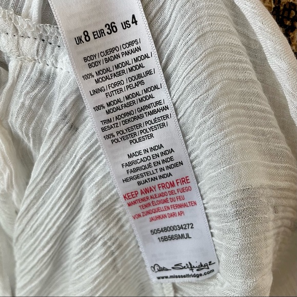 ASOS: MISS SELFRIDGE Tiered Poplin Tank Blouse NWOT - Picture 9 of 9